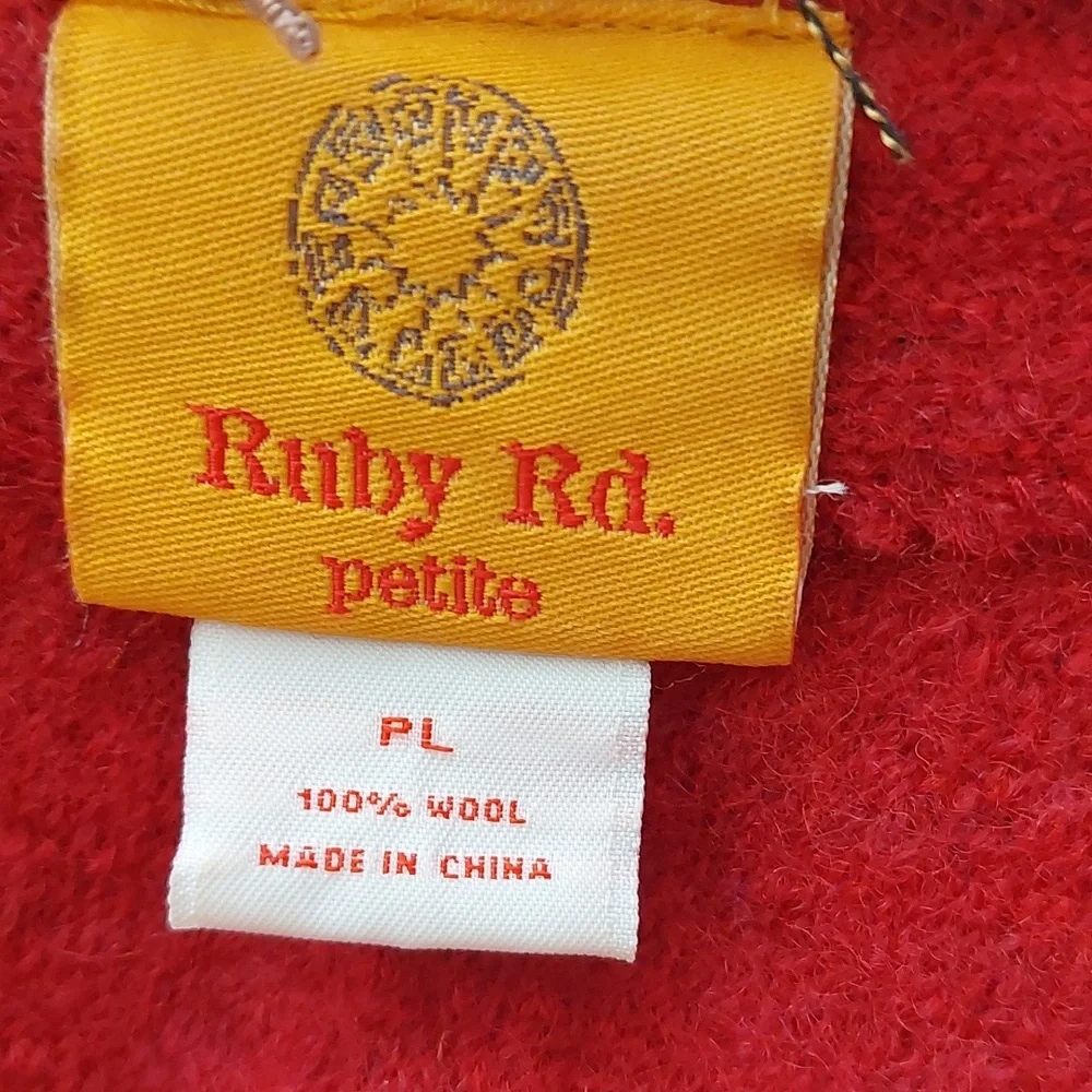 "Ruby Rd." SIZE PL, 100% red wool jacket - Picture 6 of 7